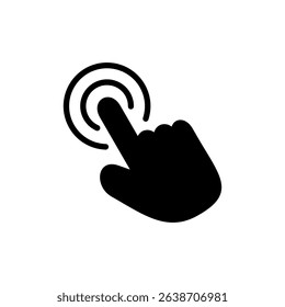 Hand click icon symbol for apps and websites. pointer sign and symbol. hand cursor icon