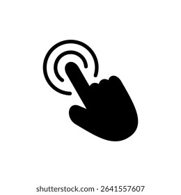 Hand click icon symbol for apps and websites. pointer sign and symbol. hand cursor icon