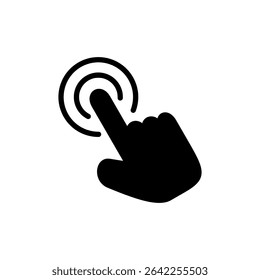 Hand click icon symbol for apps and websites. pointer sign and symbol. hand cursor icon