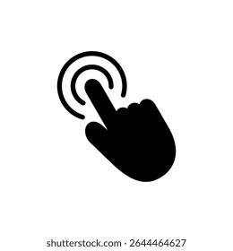 Hand click icon symbol for apps and websites. pointer sign and symbol. hand cursor icon