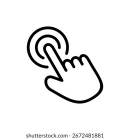 Hand click icon symbol for apps and websites. pointer sign and symbol. hand cursor icon