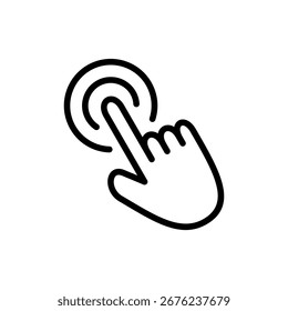 Handklick-Symbol für Apps und Websites. Zeigerzeichen und -symbol. Zeigersymbol