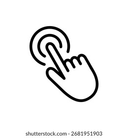 Hand click icon symbol for apps and websites. pointer sign and symbol. hand cursor icon