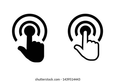 Hand click icon symbol vector