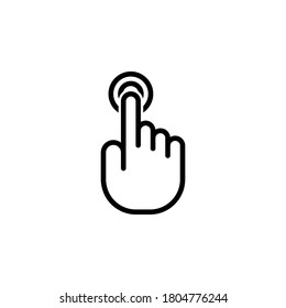 Hand click icon symbol vector isolated on white background

