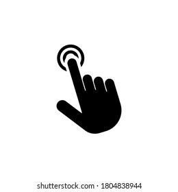 Hand click icon symbol vector isolated on white background
