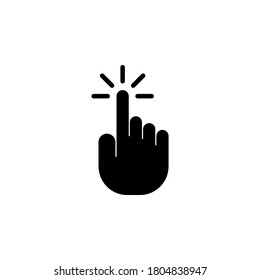 Hand click icon symbol vector isolated on white background
