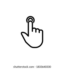 Hand Click Icon Symbol Vector On Stock Vector (Royalty Free) 1833640330 ...