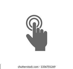 Hand click icon.  Hand touch icon. Target aim icon. Vector target hand vector design. 