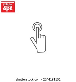 hand click icon touchscreen illustration isolated