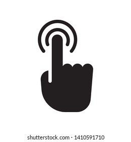 Hand click icon in trendy flat style design. Vector graphic illustration. Click symbol for website design, logo, app, and ui. EPS 10.