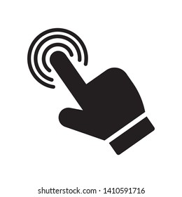 Hand click icon in trendy flat style design. Vector graphic illustration. Click symbol for website design, logo, app, and ui. EPS 10.