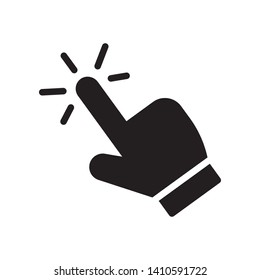 Hand click icon in trendy flat style design. Vector graphic illustration. Click symbol for website design, logo, app, and ui. EPS 10.