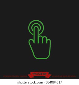 Hand click Icon Vector