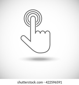 hand click icon, vector