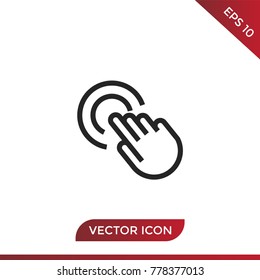 Hand click icon vector