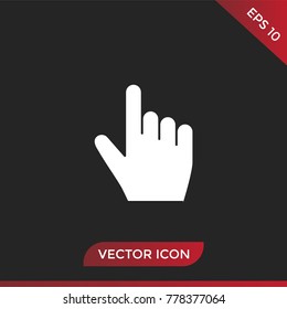 Hand click icon vector