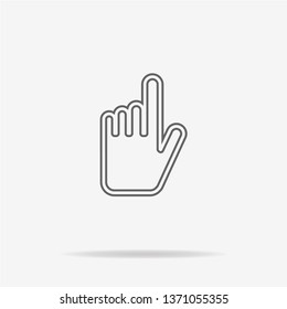 Hand click icon. Vector concept illustration for design.