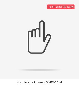 Hand click icon. Vector concept illustration for design.