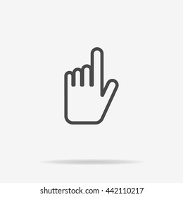 Hand click icon. Vector concept illustration for design.