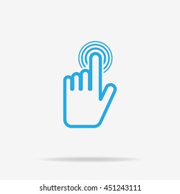 Hand click icon. Vector concept illustration for design.