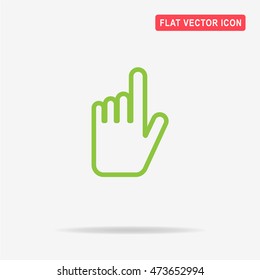 Hand click icon. Vector concept illustration for design.