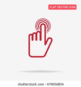 Hand click icon. Vector concept illustration for design.