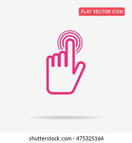 Hand click icon. Vector concept illustration for design.