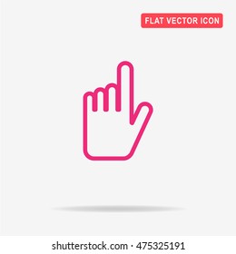 Hand click icon. Vector concept illustration for design.