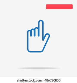 Hand click icon. Vector concept illustration for design.