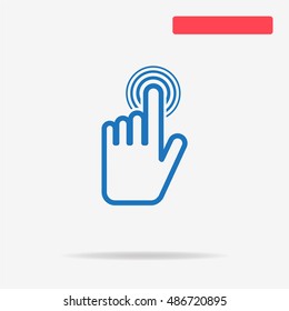 Hand click icon. Vector concept illustration for design.