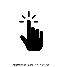 Hand click icon vector. Cursor icon symbol