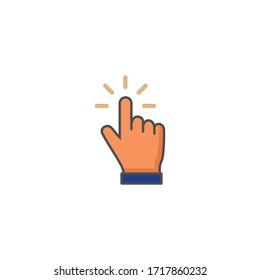 Hand click icon vector. Hand cursor icon 