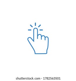 Hand click icon vector. Hand cursor icon 