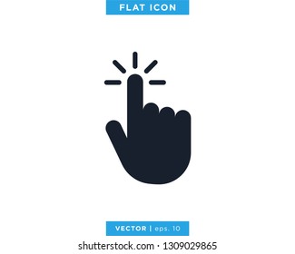 Hand Click Icon Vector Design Template
