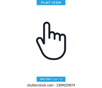 Hand Click Icon Vector Design Template