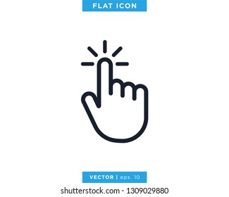 Hand Click Icon Vector Design Template