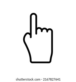 hand click icon vector. Hand Gesture Icon. Line icon style. Simple design illustration editable