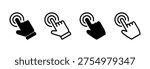 Hand click icon vector illustration. pointer sign and symbol. hand cursor icon