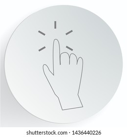 Hand click icon. Vector illustration