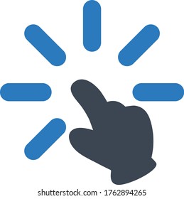 Hand click icon vector illustration 