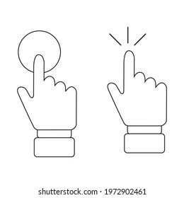 Hand click icon Vector illustration