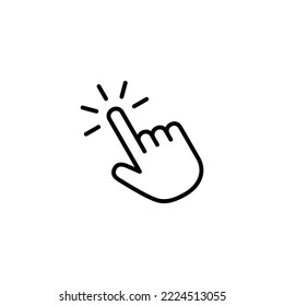 Hand click icon vector illustration. pointer sign and symbol. hand cursor icon