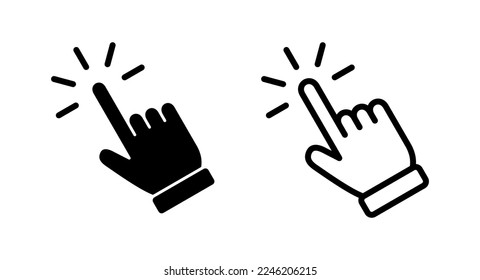 Hand click icon vector illustration. pointer sign and symbol. hand cursor icon