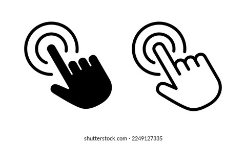 Hand click icon vector illustration. pointer sign and symbol. hand cursor icon