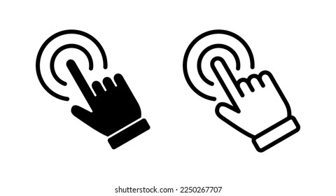 Hand click icon vector illustration. pointer sign and symbol. hand cursor icon