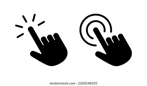 Hand click icon vector illustration. pointer sign and symbol. hand cursor icon