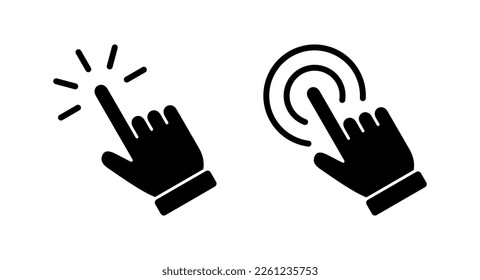 Hand click icon vector illustration. pointer sign and symbol. hand cursor icon
