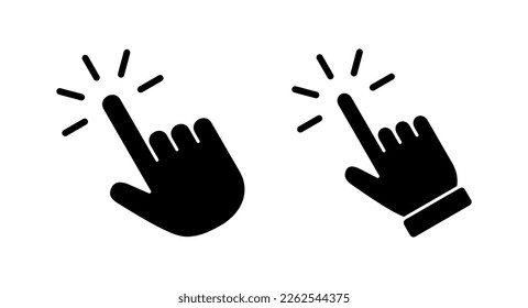 Hand click icon vector illustration. pointer sign and symbol. hand cursor icon