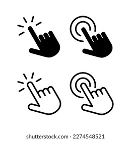 Hand click icon vector illustration. pointer sign and symbol. hand cursor icon